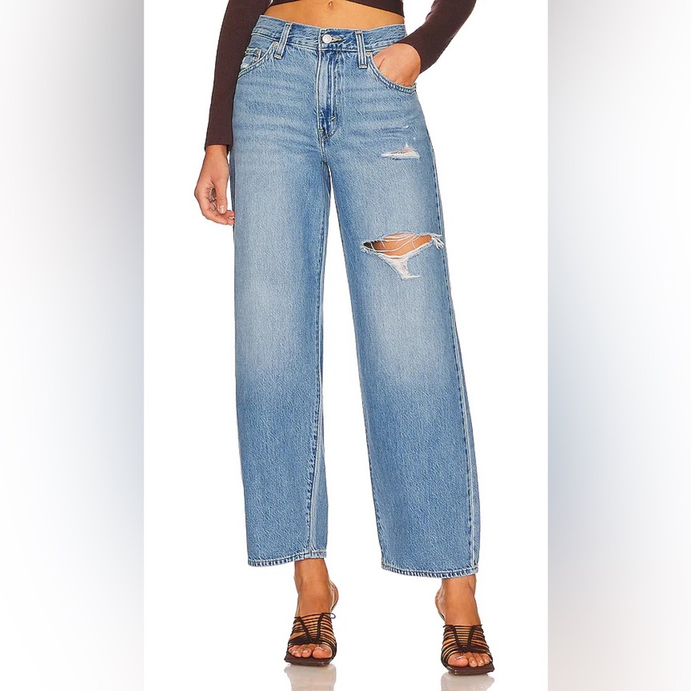 Women's Distressed Blue Jeans